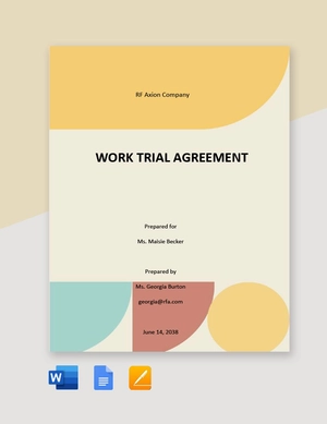 Work Trial Agreement Template