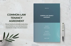Common-Law Tenancy Agreement Template Common-Law Tenancy Agreement Template