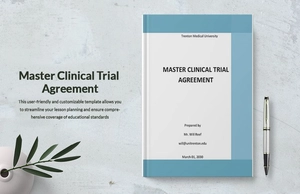 Master Clinical Trial Agreement Template