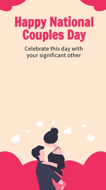 Free National Couples Day Snapchat Geofilter Template to Edit Online