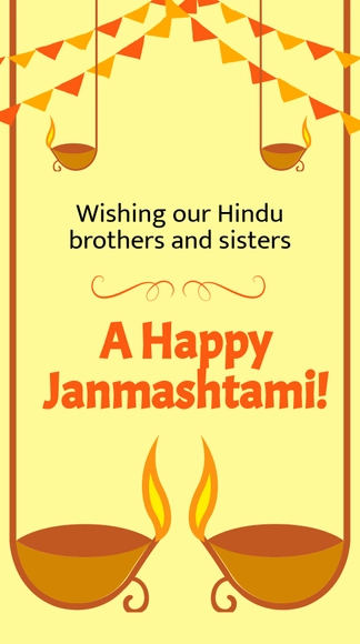Happy Janmashtami Instagram Story Template