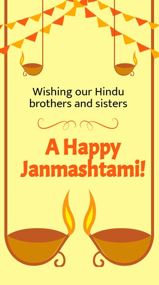 Happy Janmashtami Whatsapp Post Template