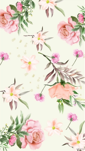 Watercolor Tropical Floral Background