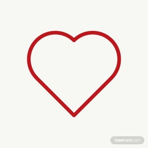 Simple Heart Outline Vector