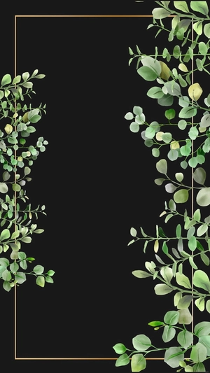 Vintage Green Floral Background