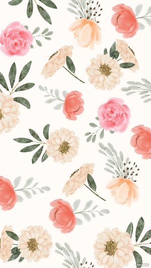 Floral Fabric White Background