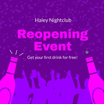 Free Reopening Event Ad Linkedin Post Template to Edit Online