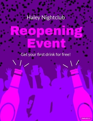 Reopening Event Ad Flyer Template