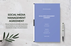Social Media Management Agreement Template