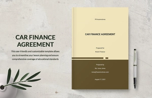 Car Finance Agreement Template Car Finance Agreement Template