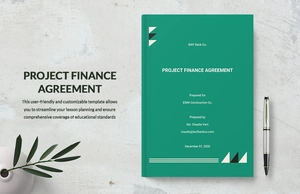 Project Finance Agreement Template