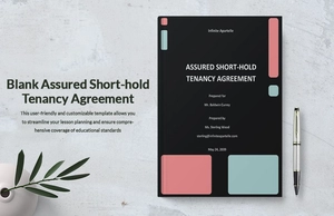 Blank Assured Short-hold Tenancy Agreement Template