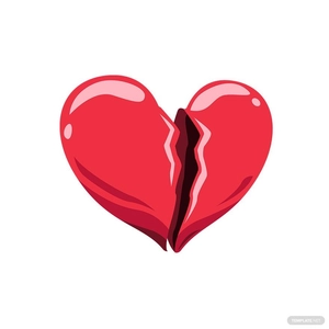 Broken Heart 3D Vector
