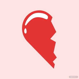 Half Broken Heart Vector