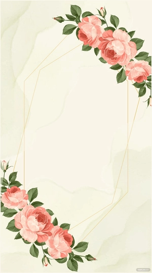 Vintage Wedding Floral Frame Background