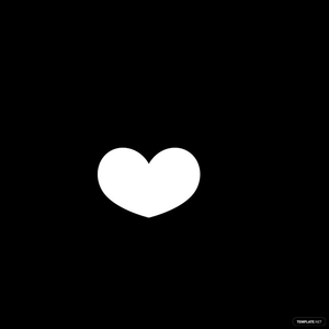 Black and White Heart Silhouette