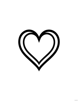 Black Heart Drawing