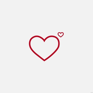 Small Heart Outline Clipart