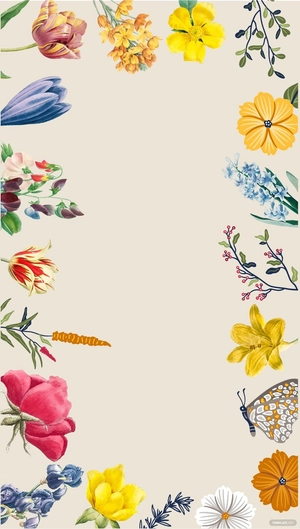 Birthday Invitation Floral Background