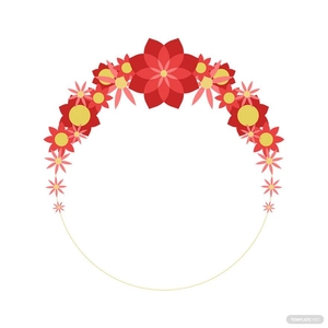 Floral Decorative Round Vector
