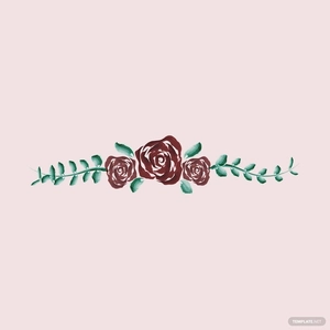 Burgandy Wedding Floral Vector