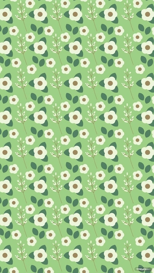 Green Floral Background Vector