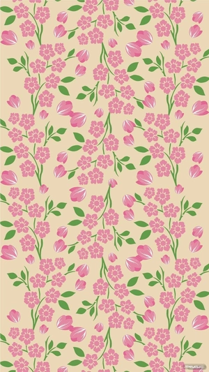 Pink Floral Background Vector