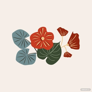 Vintage Tropical Floral Vector