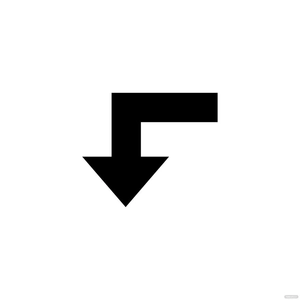 Black Down Arrow Vector