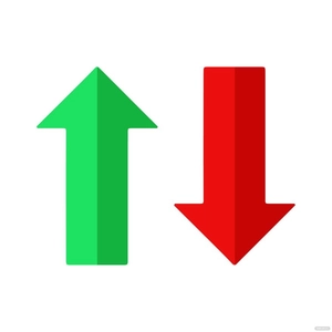 Red and Green Arrow Vector
