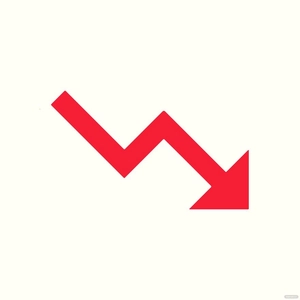 Red Arrow Down Vector