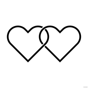 Wedding Heart Clipart Black and White