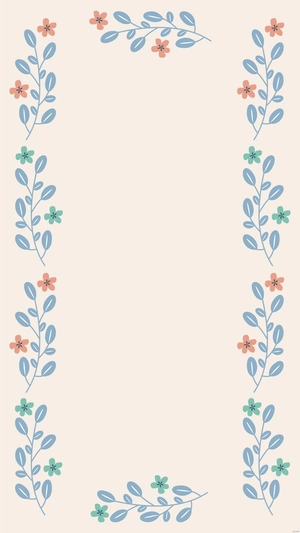 Simple Floral Border Background