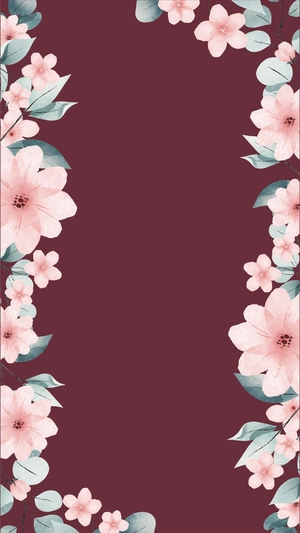 Burgundy Floral Wedding Background