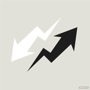 Black and White Arrow Vector