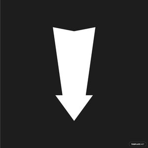 White Down Arrow Vector
