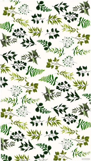 Green Floral Watercolor Background