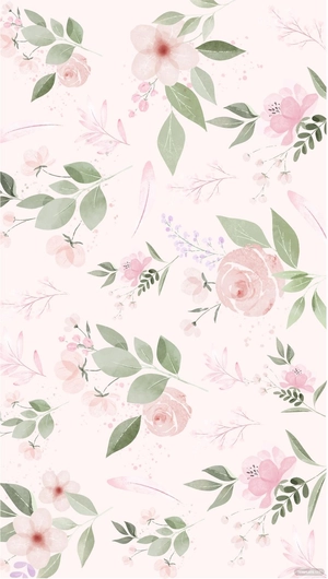 Transparent Floral Watercolor Background
