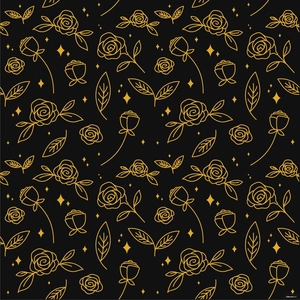 Gold Floral Pattern Vector