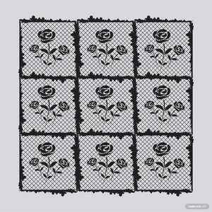 Floral Lace Pattern Vector