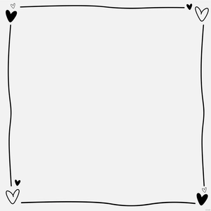 Black And White Heart Border Clipart