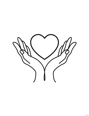 Hand Holding Heart Drawing