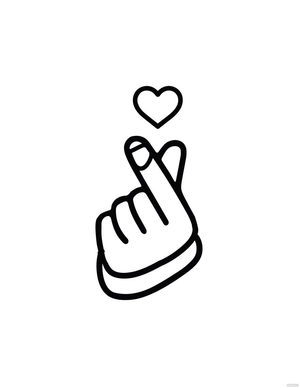 Hand Finger Heart Drawing