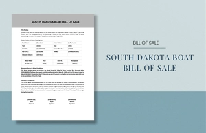 South Dakota Boat Bill of Sale Template
