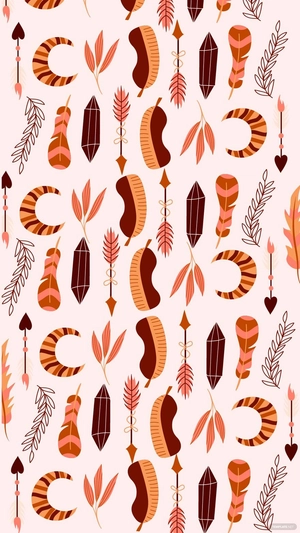 Boho Floral Pattern Background