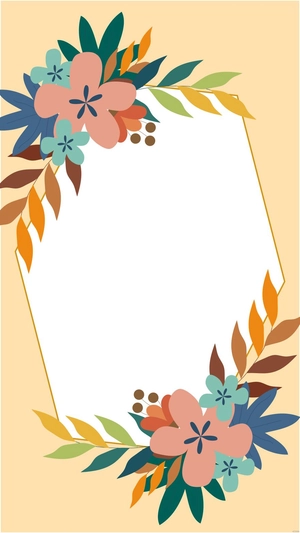 Floral Frame Wedding Background