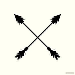 Criss Cross Hipster Arrow Vector