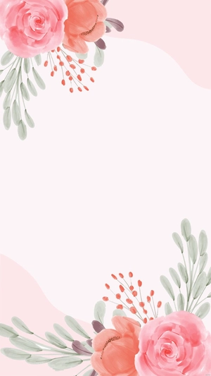 Bridal Shower Invitation Floral Background
