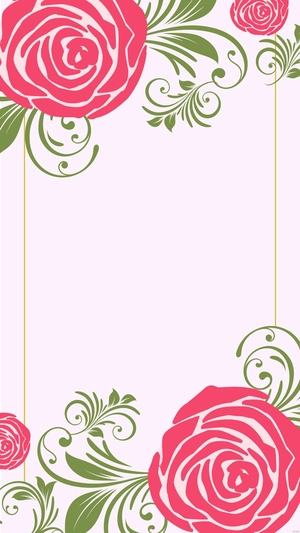 Floral Swirls Invitation Background