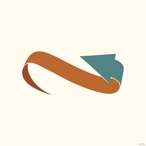 Curved Ribbon Arrow Vector